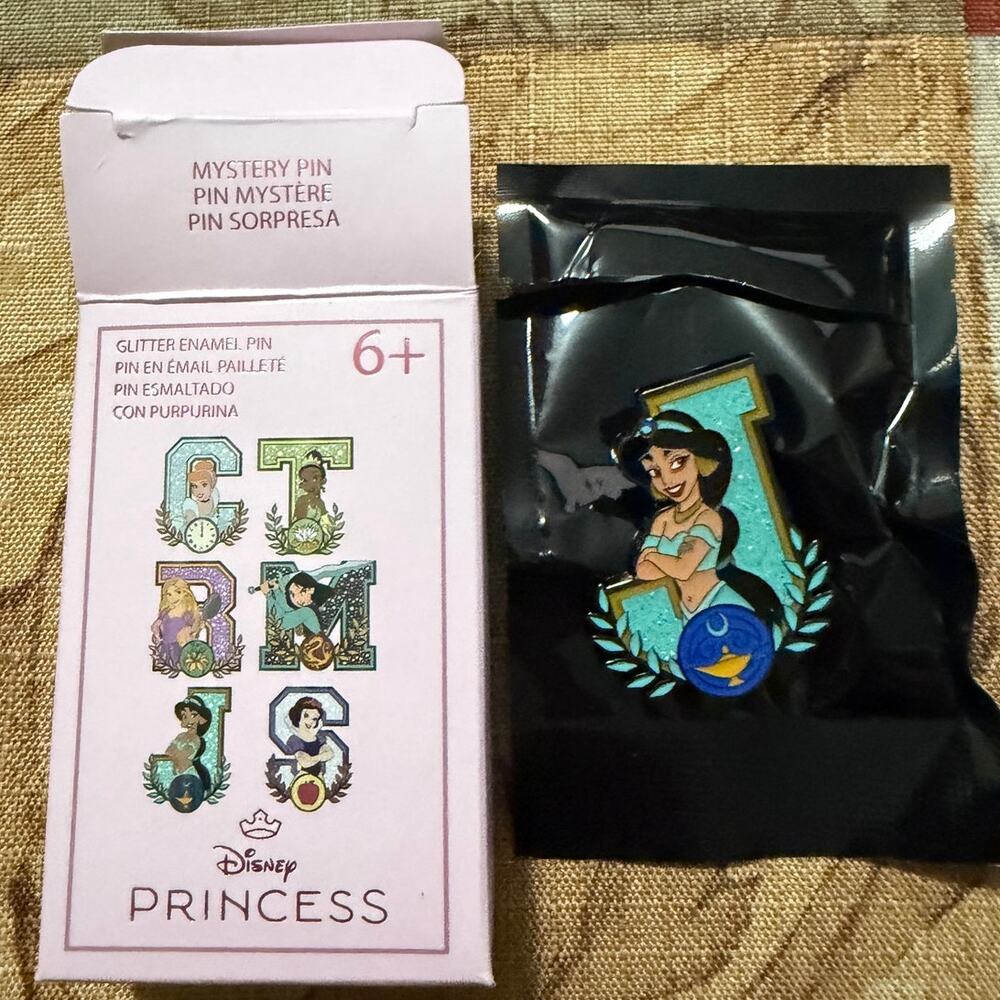 Disney Princess Jasmine “J” Blind Box Pin NEW